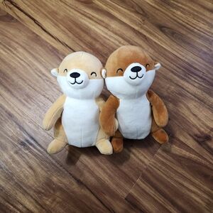 Otter Couple Stuffed Animals